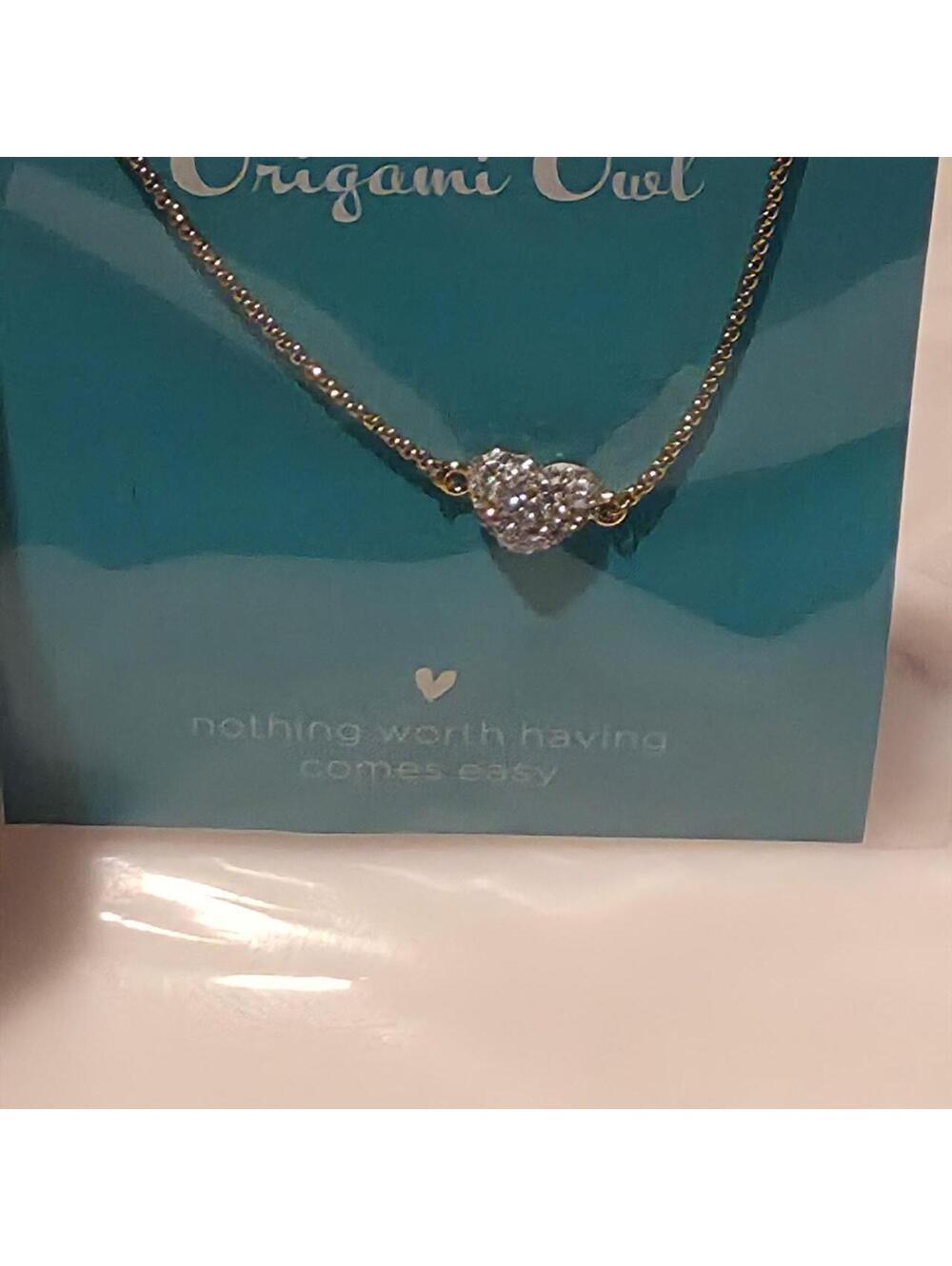Origami Owl BR3007 Gold "Follow Your Heart" Bolo Bracelet w/Crystals "NIP"